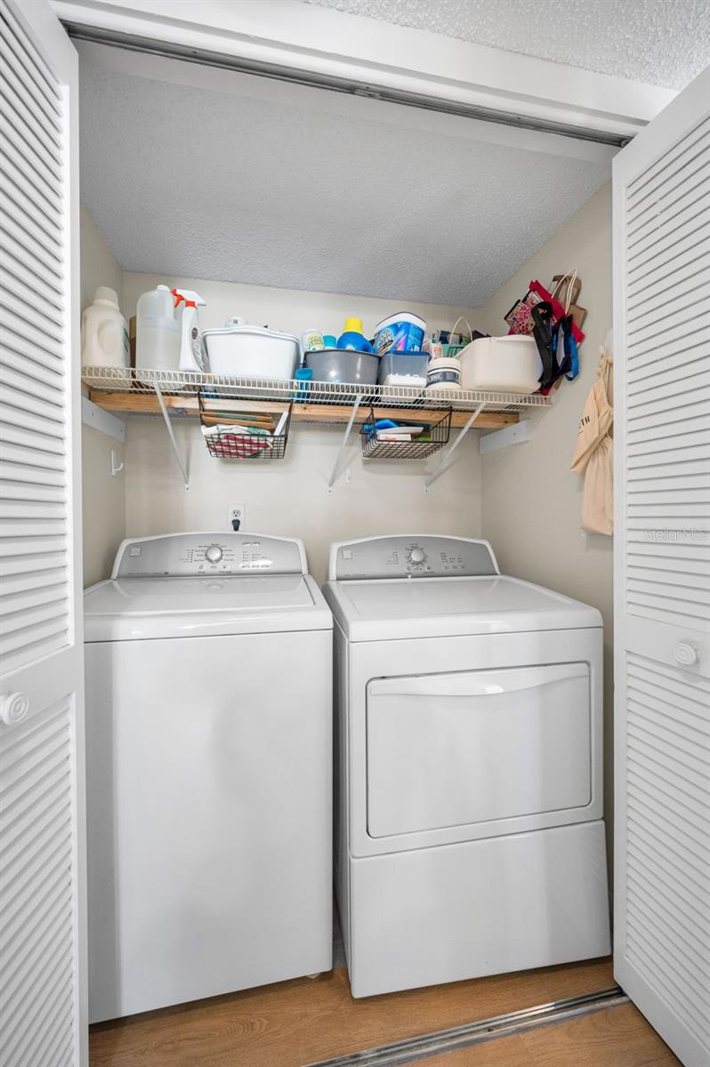 Inside laundry closet - Washer and Dryer included