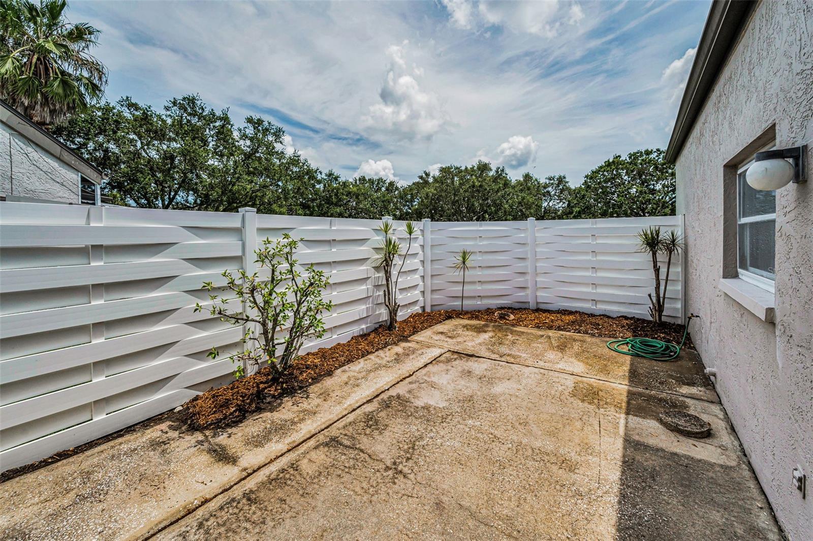 Fenced in Outdoor Patio