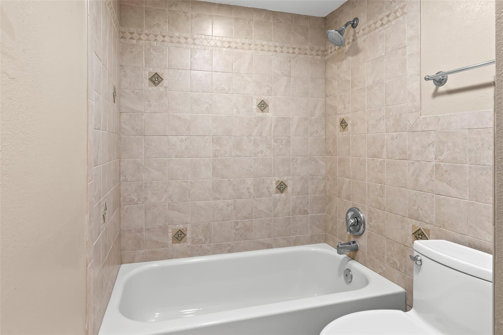 Upstairs guest bathroom with tub/shower combo