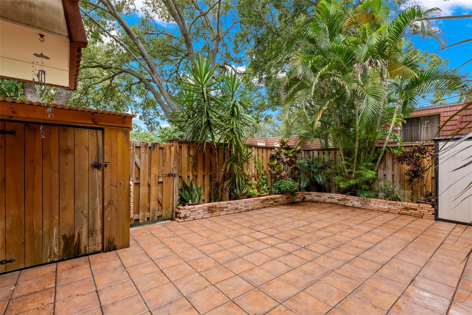 Extra storage in the courtyard