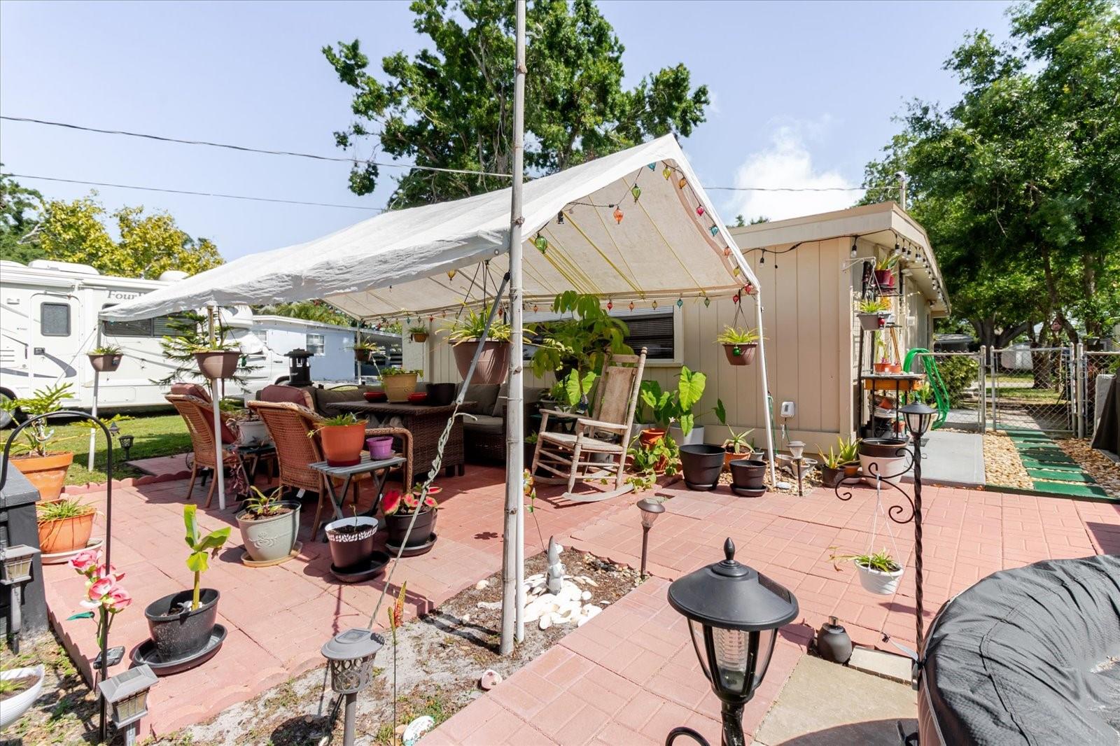 Covered Patio Seating Area For Gatherings and Relaxing On Your Personal Time