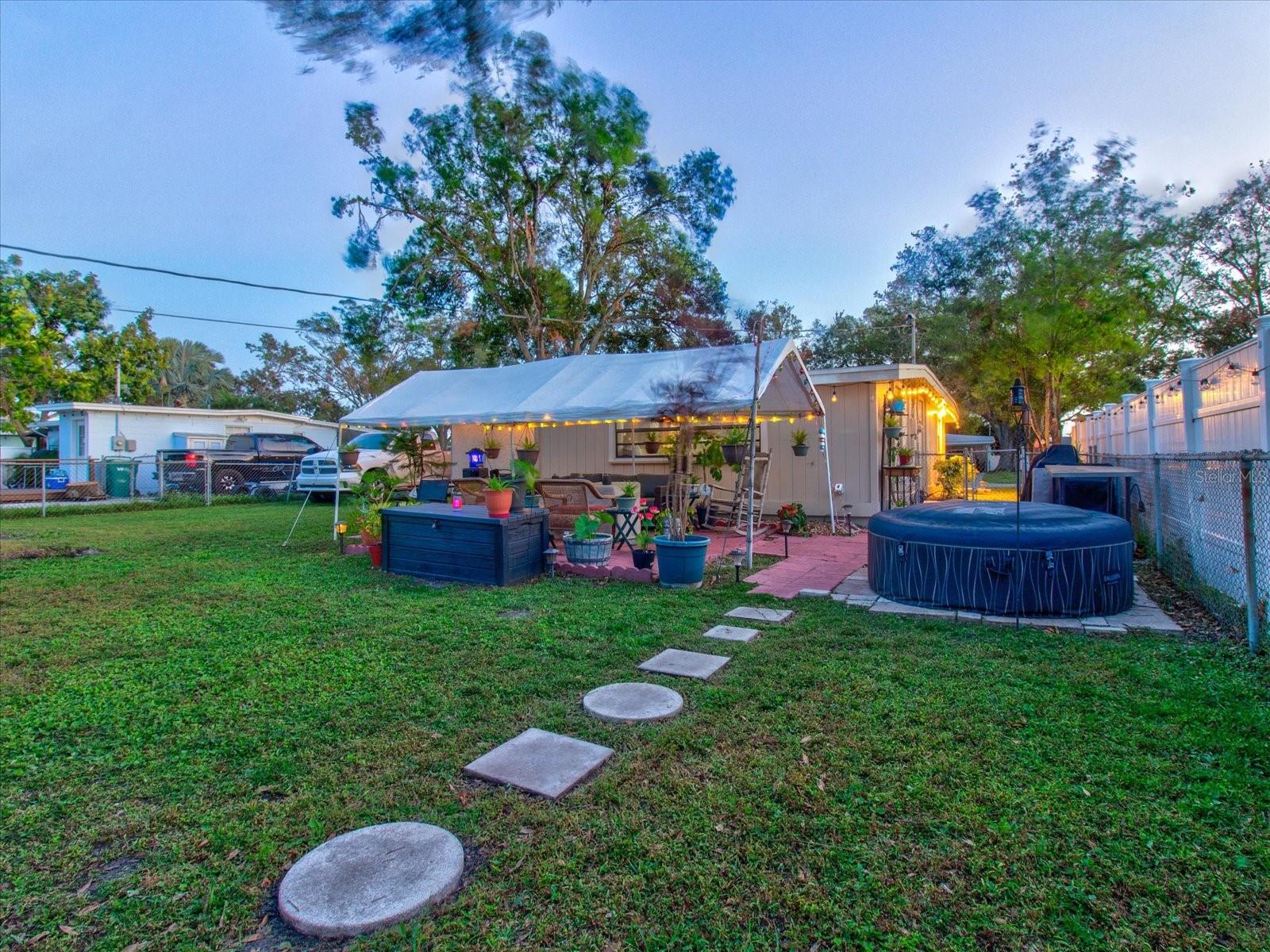 Backyard Just Before Sunset