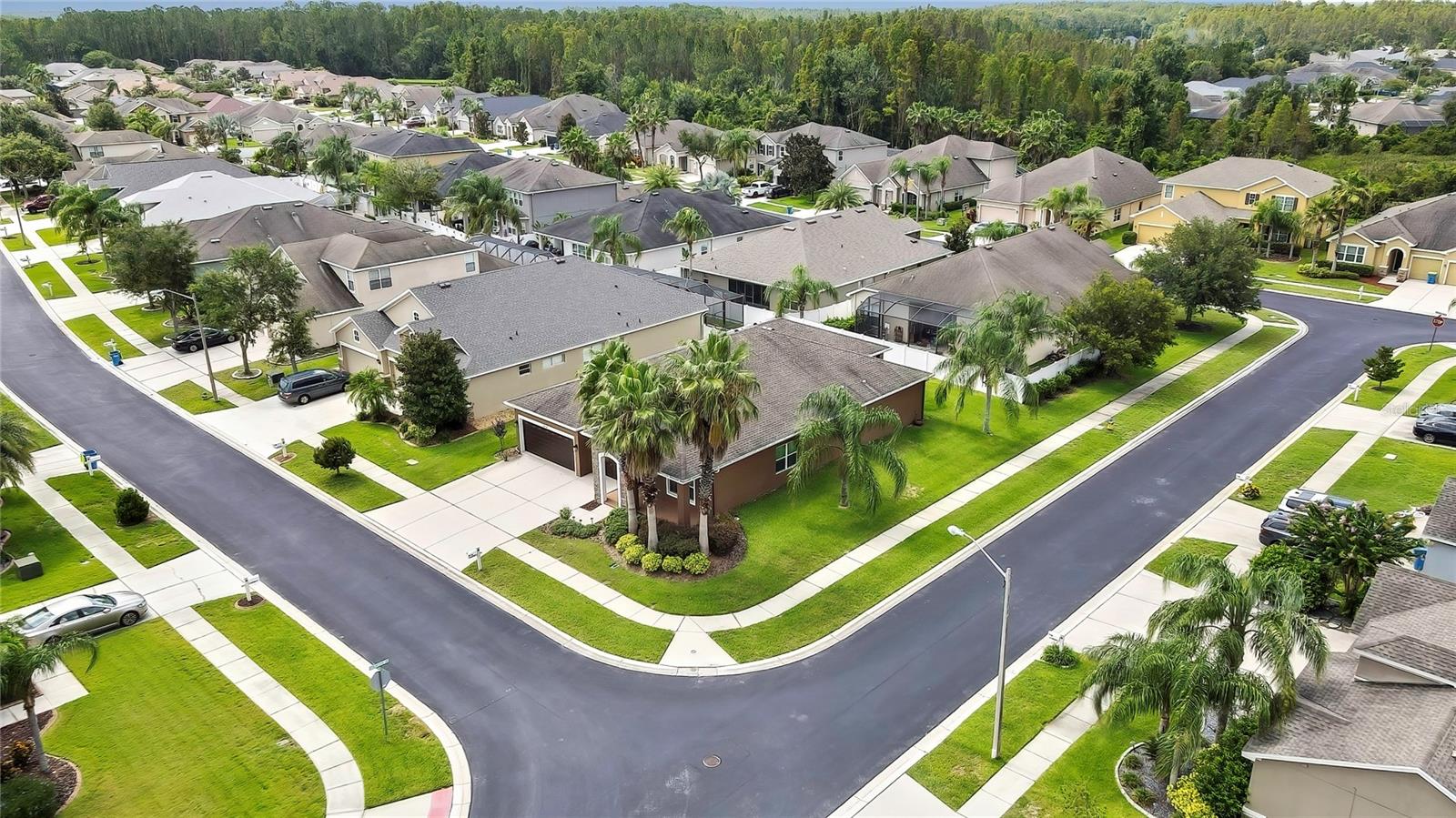 aerial view nice corner lot