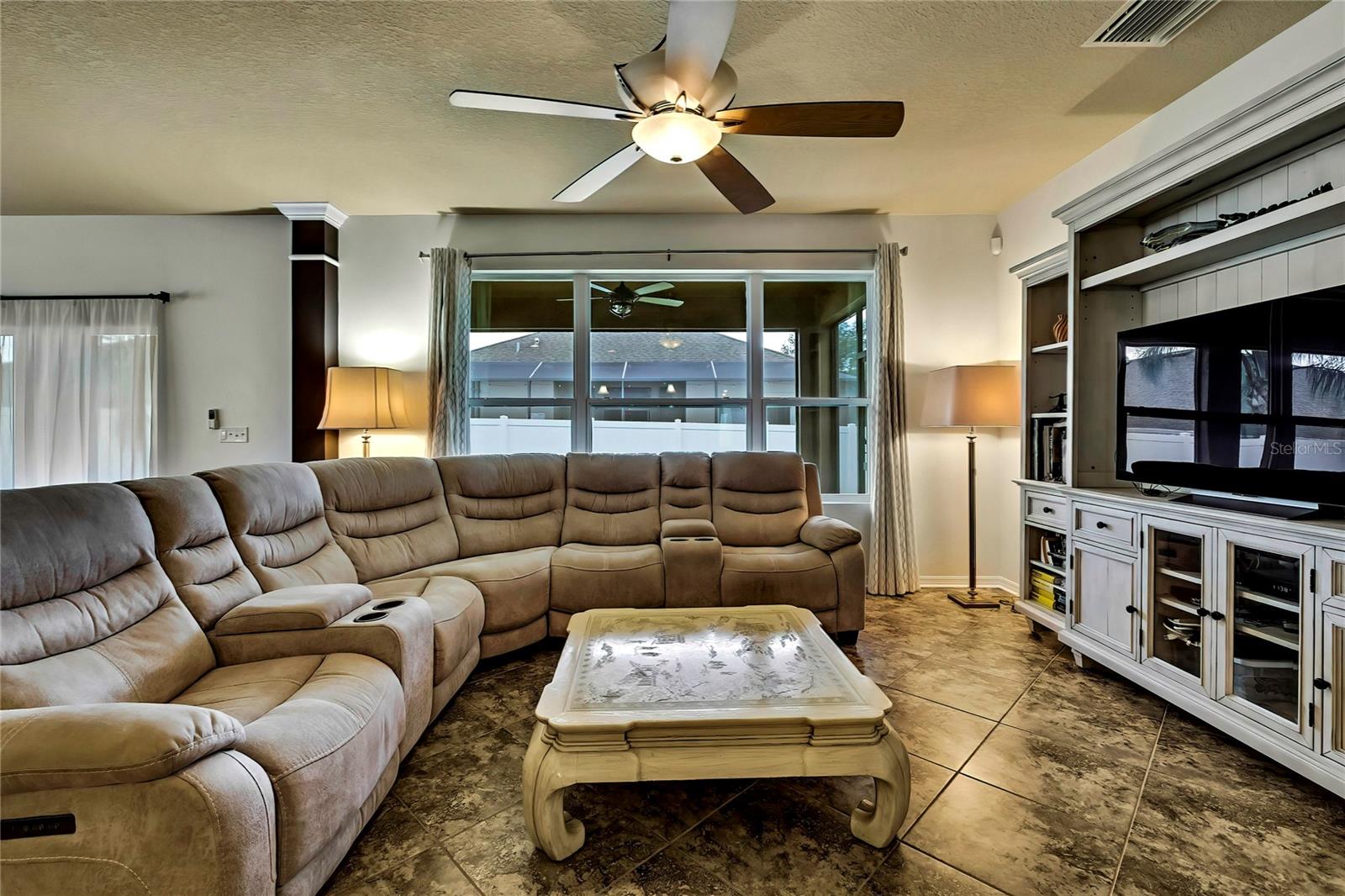 straight view of living room