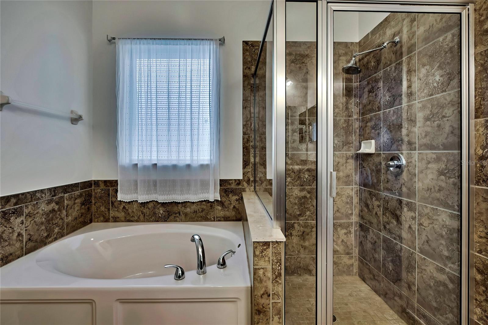 straight view of bath and shower