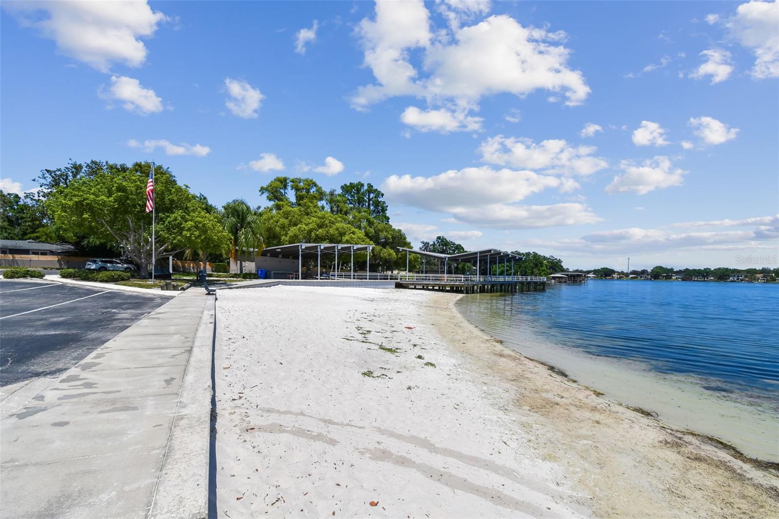 Private community beach on Lake Carroll