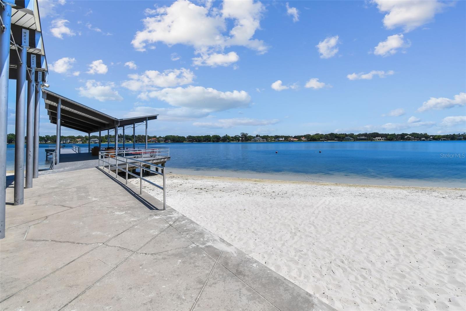 Private community beach on Lake Carroll