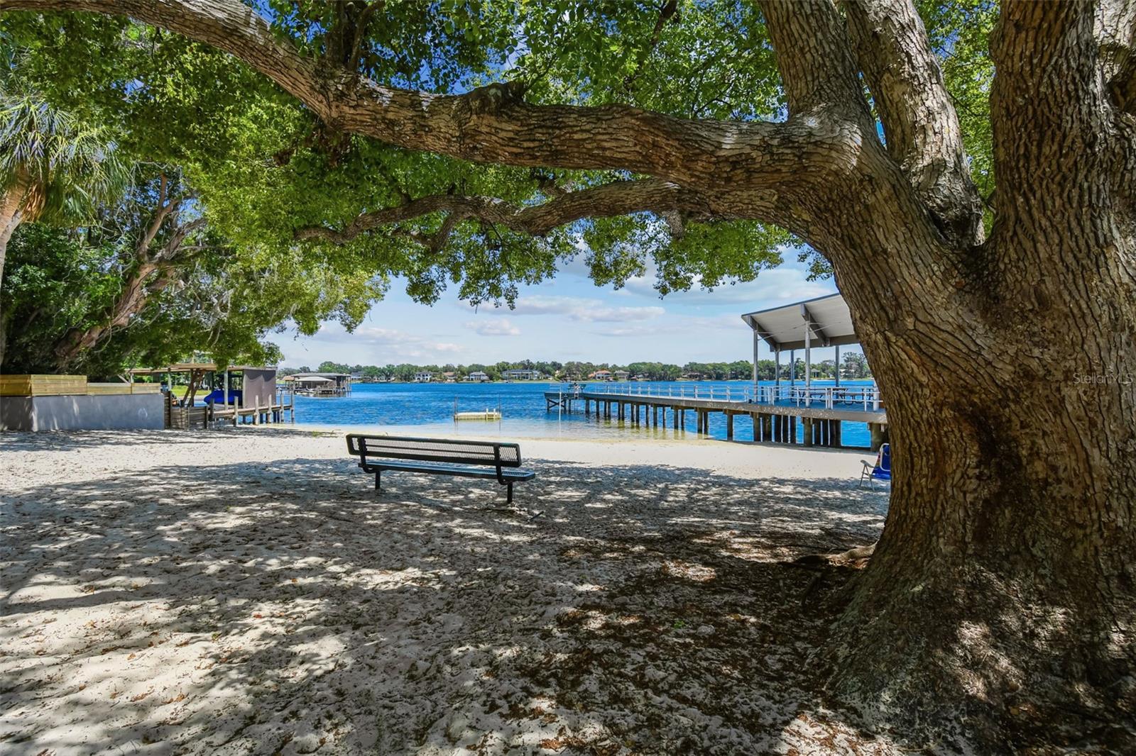 Private community beach on Lake Carroll