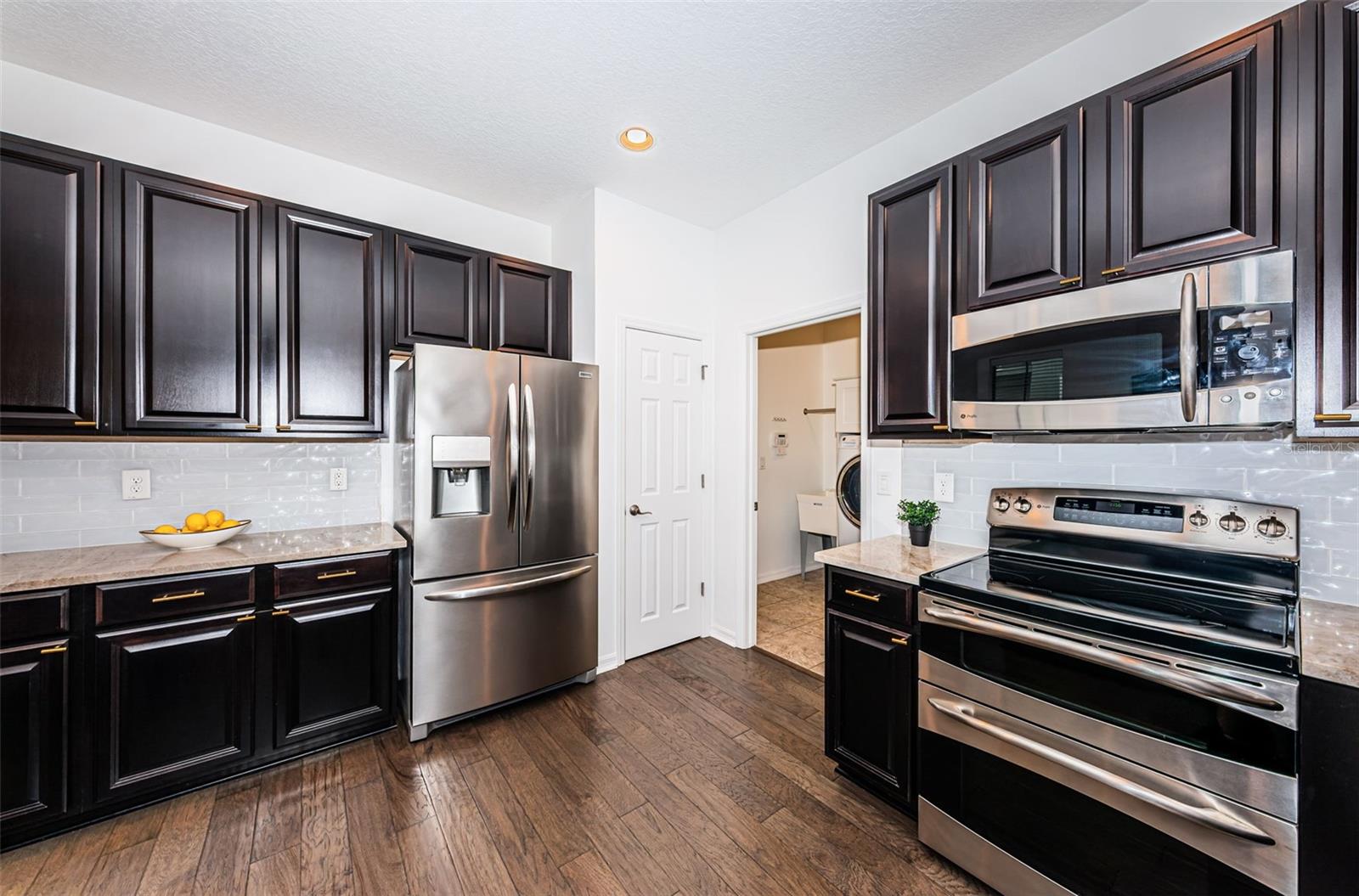 Kitchen, entry to laundry room