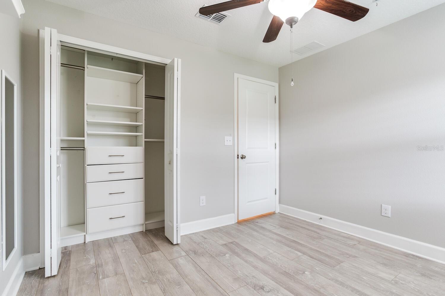 Bedroom 2 w/ Built-In Closet Organizer