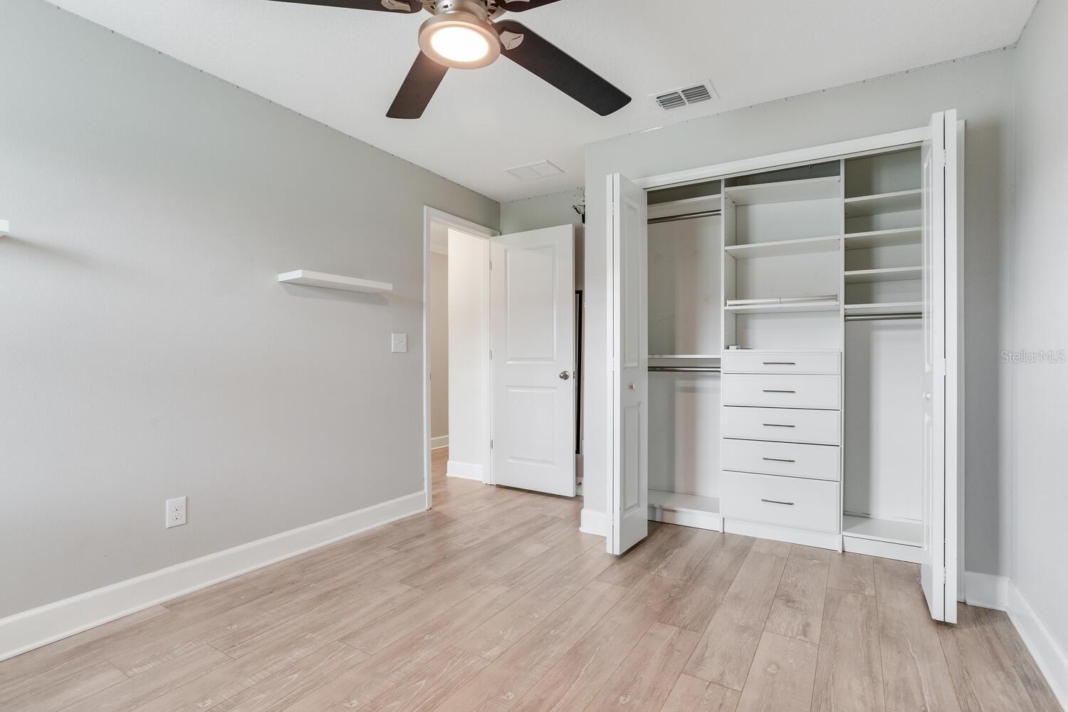 Bedroom 3 w/ Built-In Closet Organizer