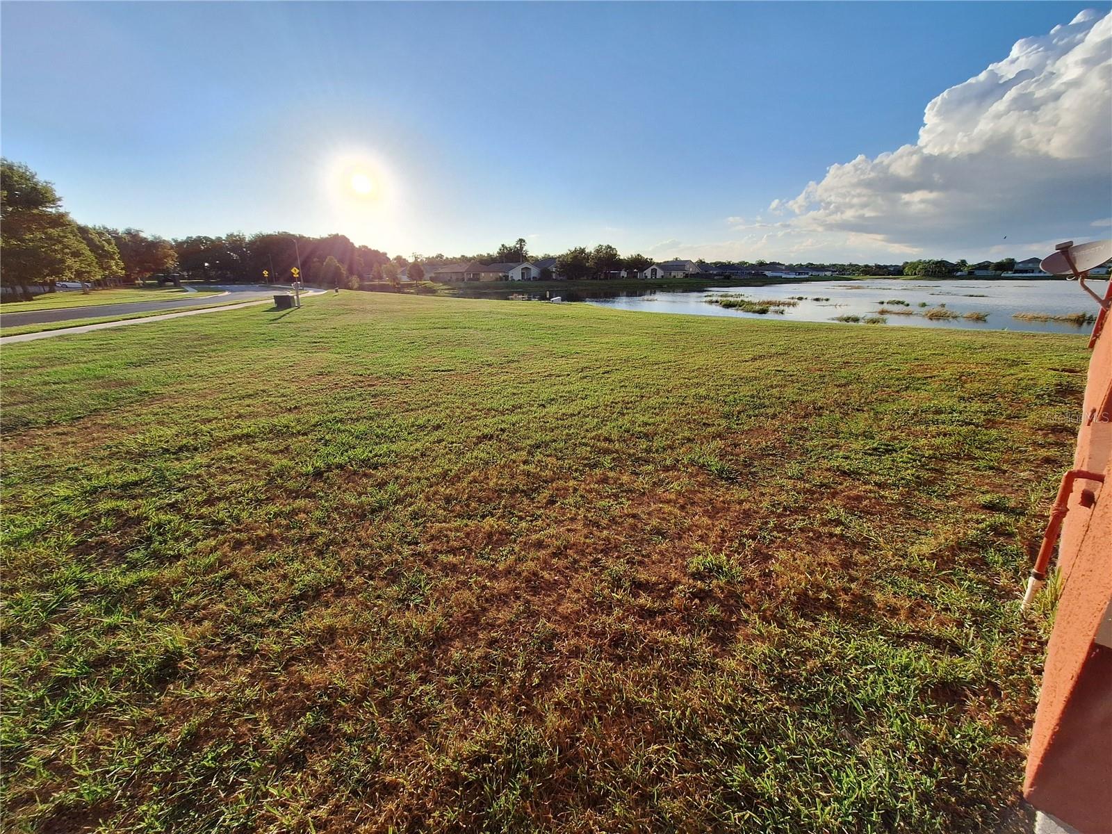 Side yard toward vacant land