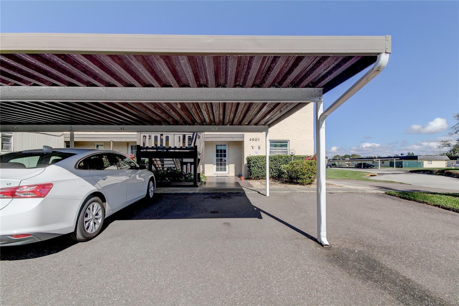 end unit covered parking