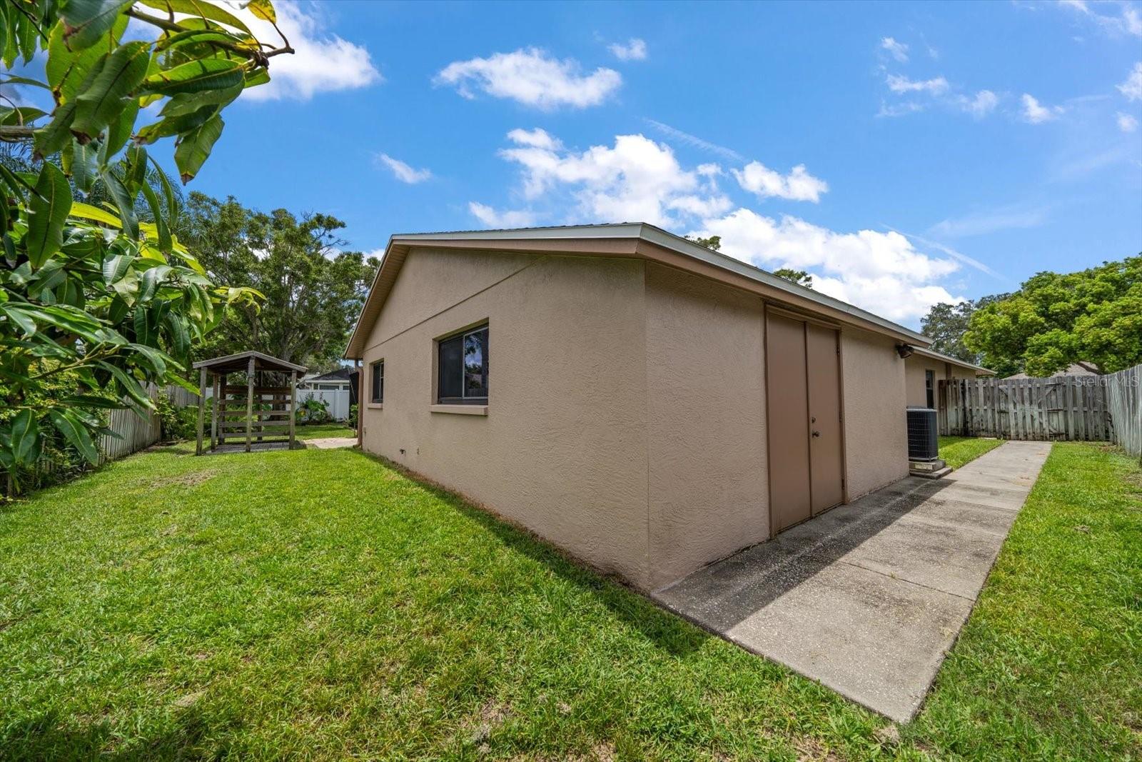 Exterior Storage behind In-Law Suite
