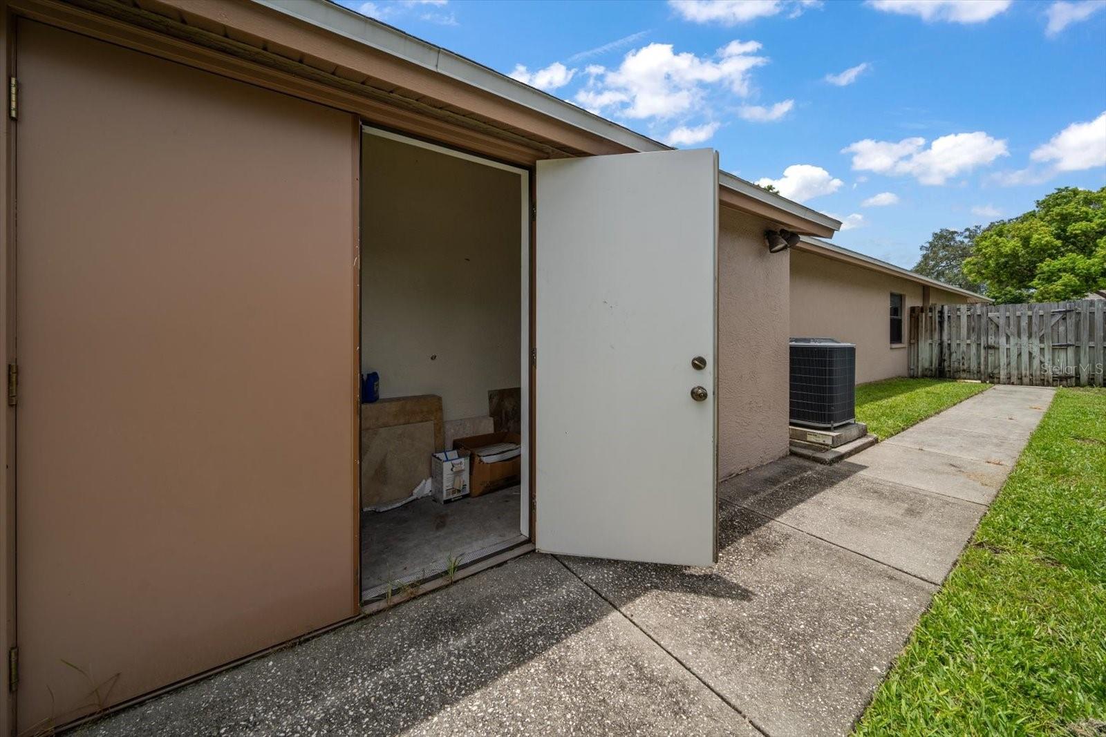 Exterior Storage - Behind In-Law Suite