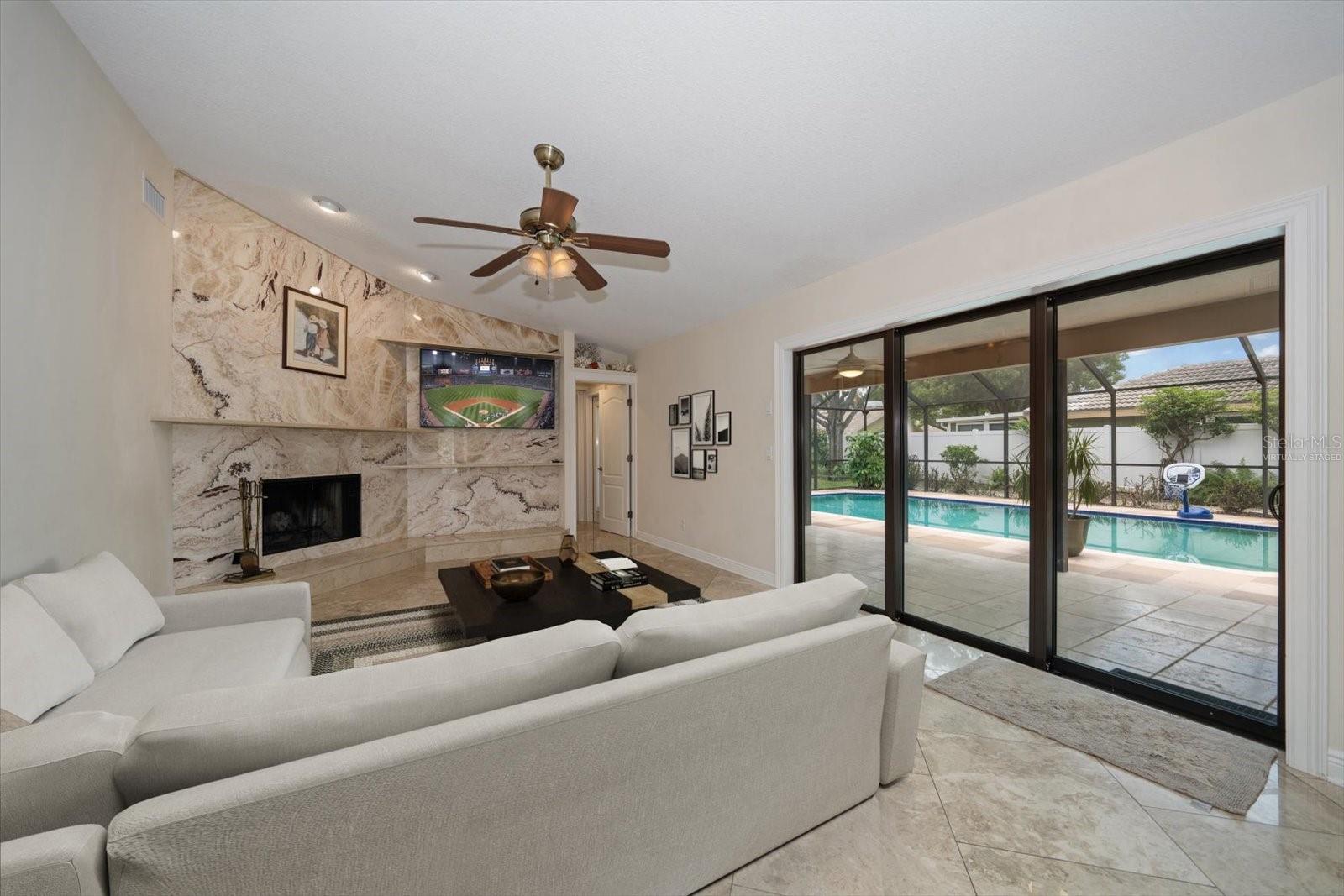 Virtually Staged Family Room