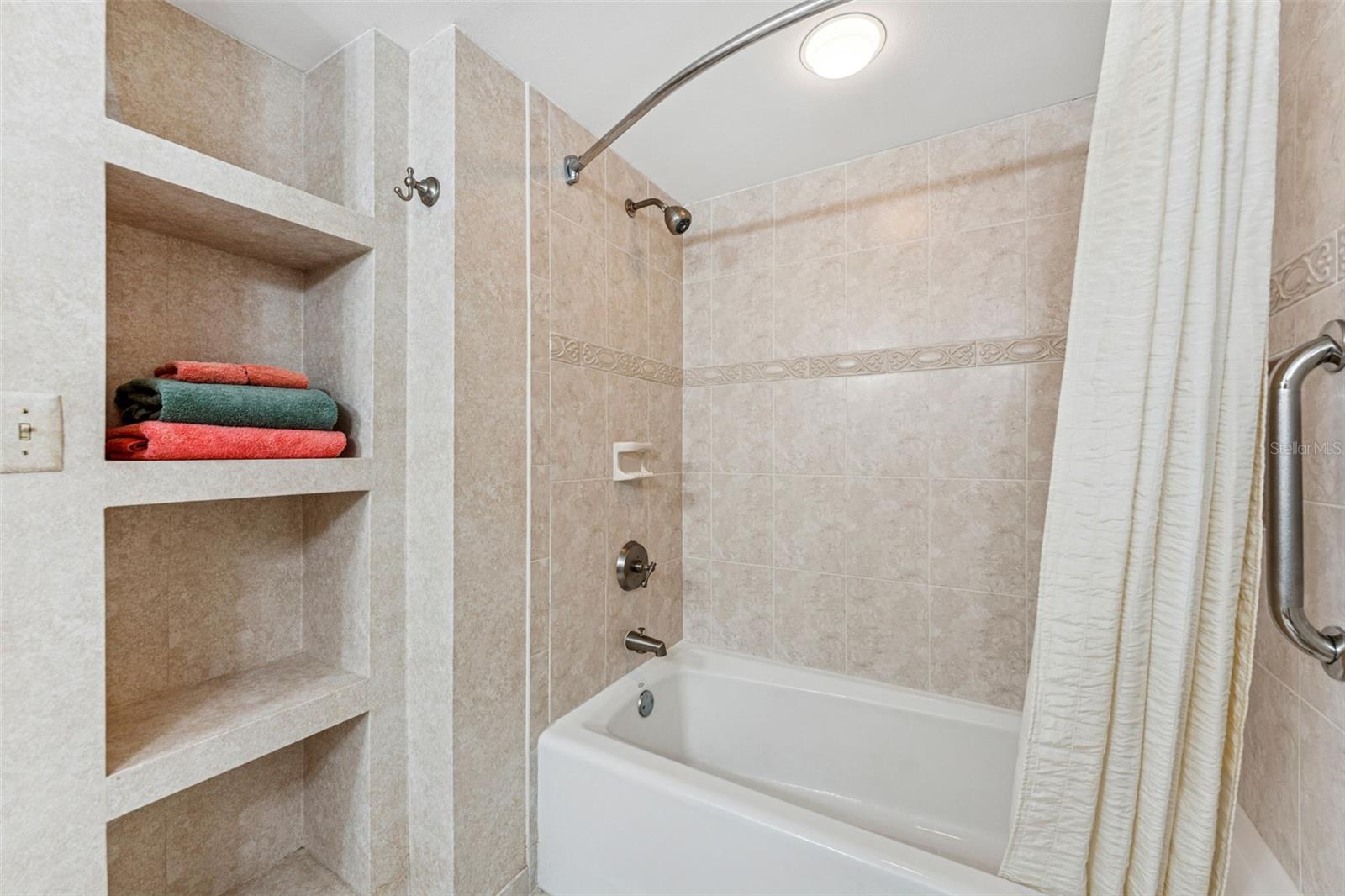Built-In Shelves in Primary Bathroom