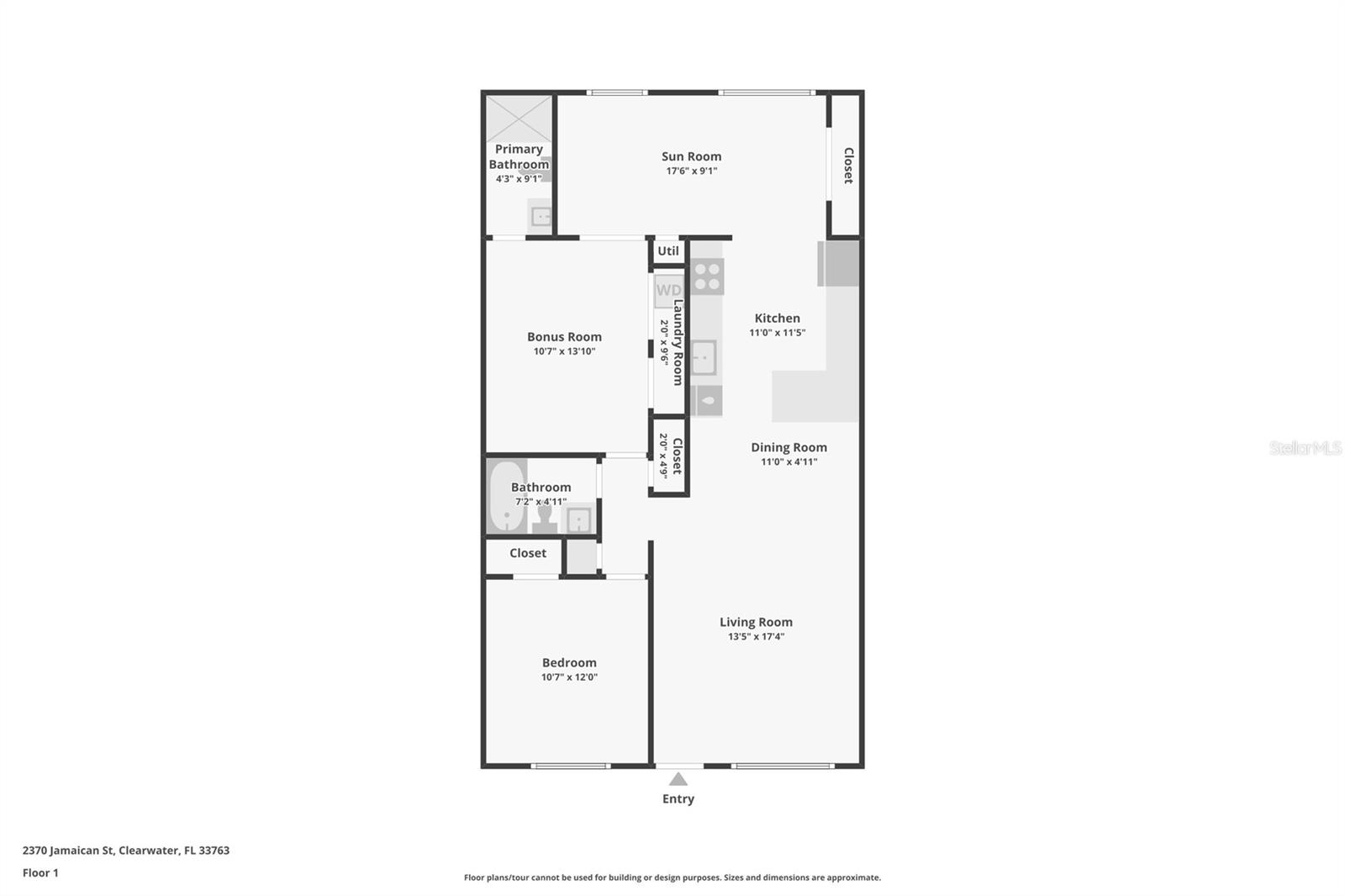 Floorplan with measurements.
