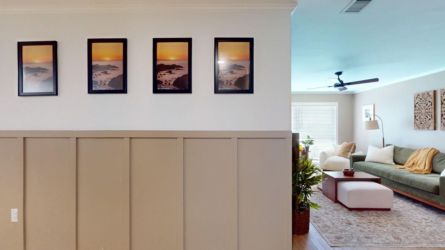 Hallway & living room