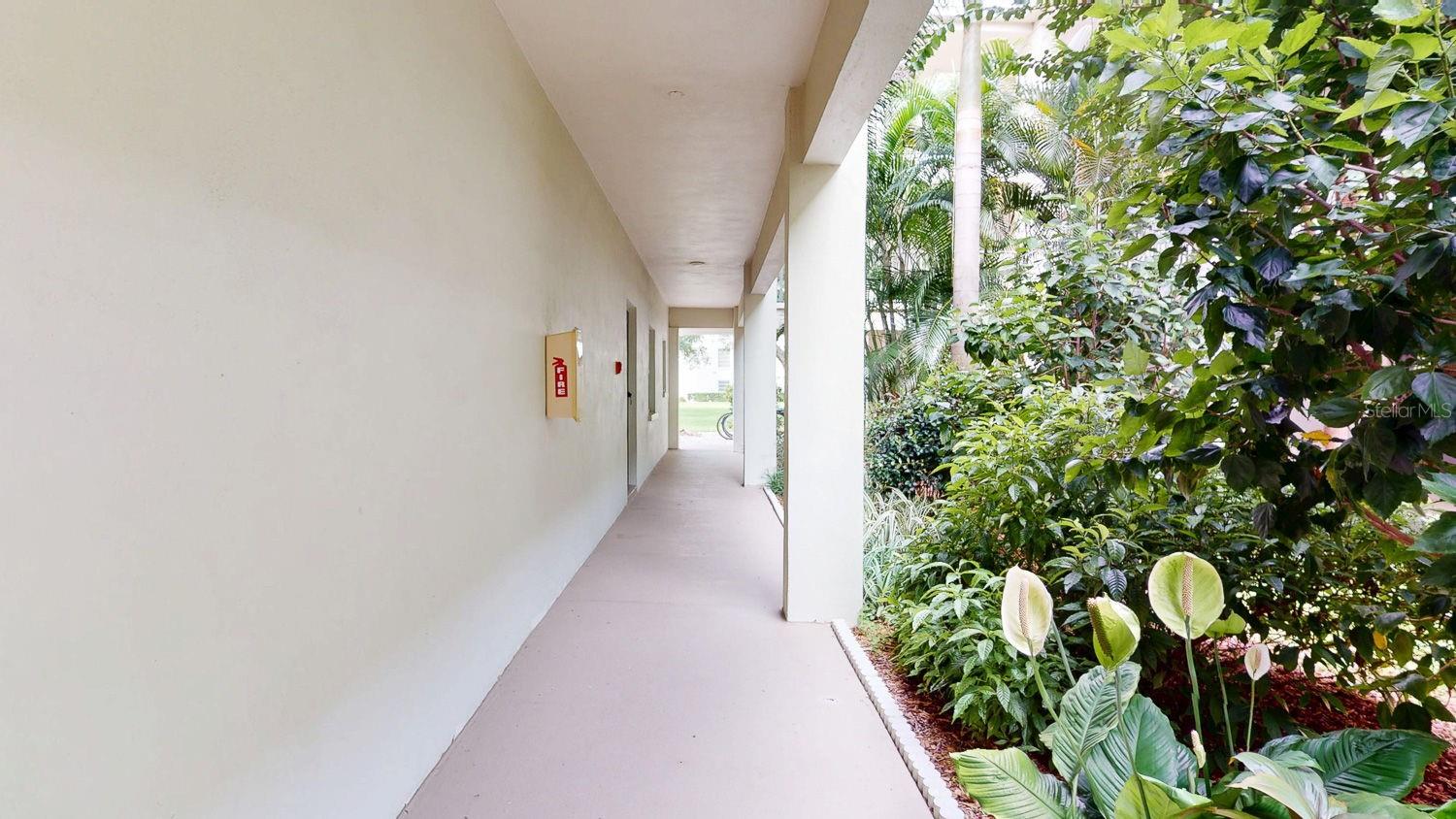 Hallway to door