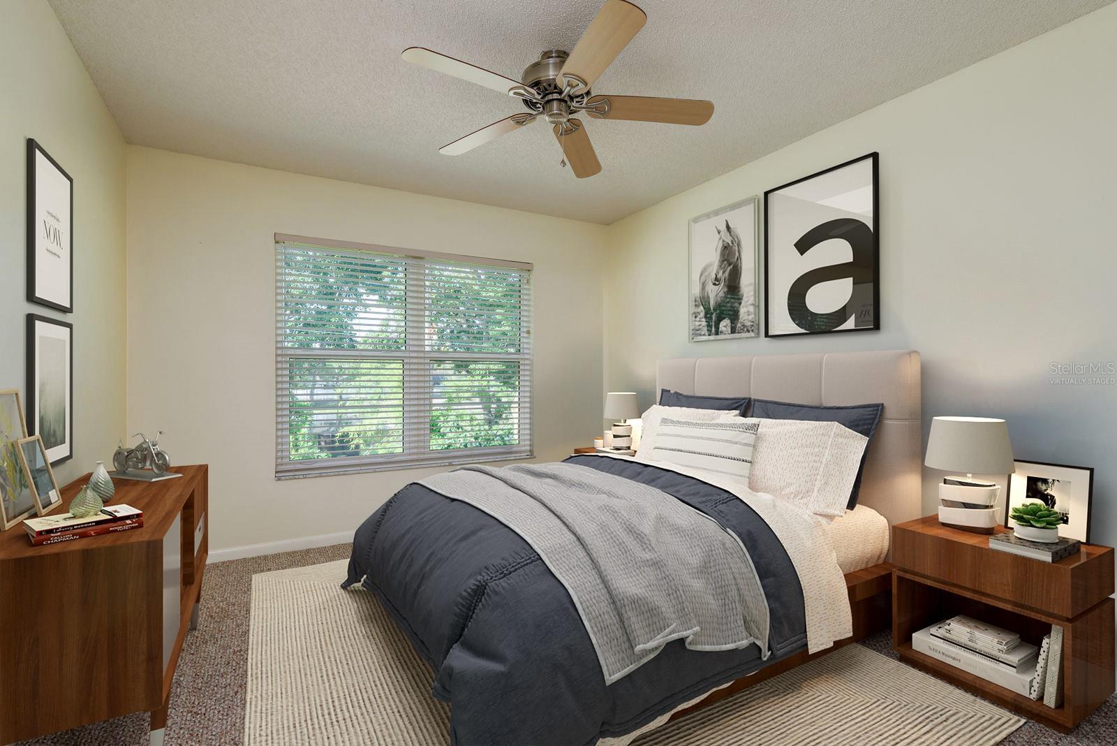 Virtually Staged Primary Bedroom