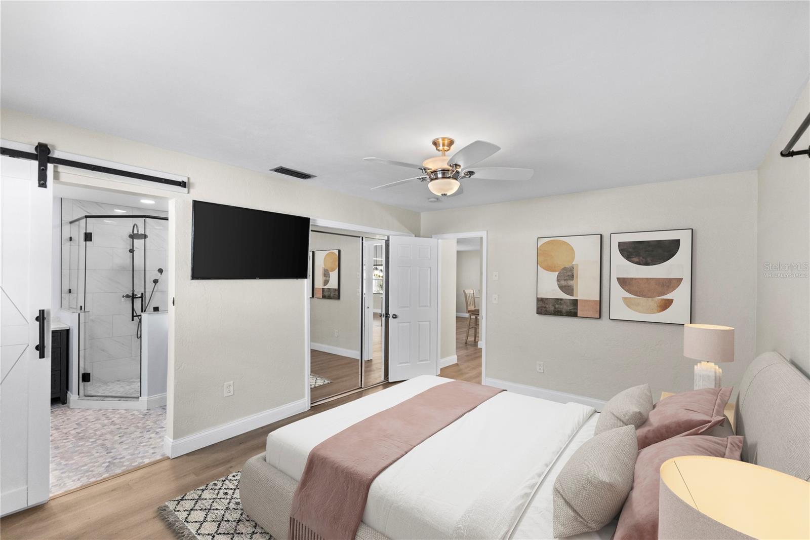 Virtually Staged Primary Bedroom w/ En-Suite Bath