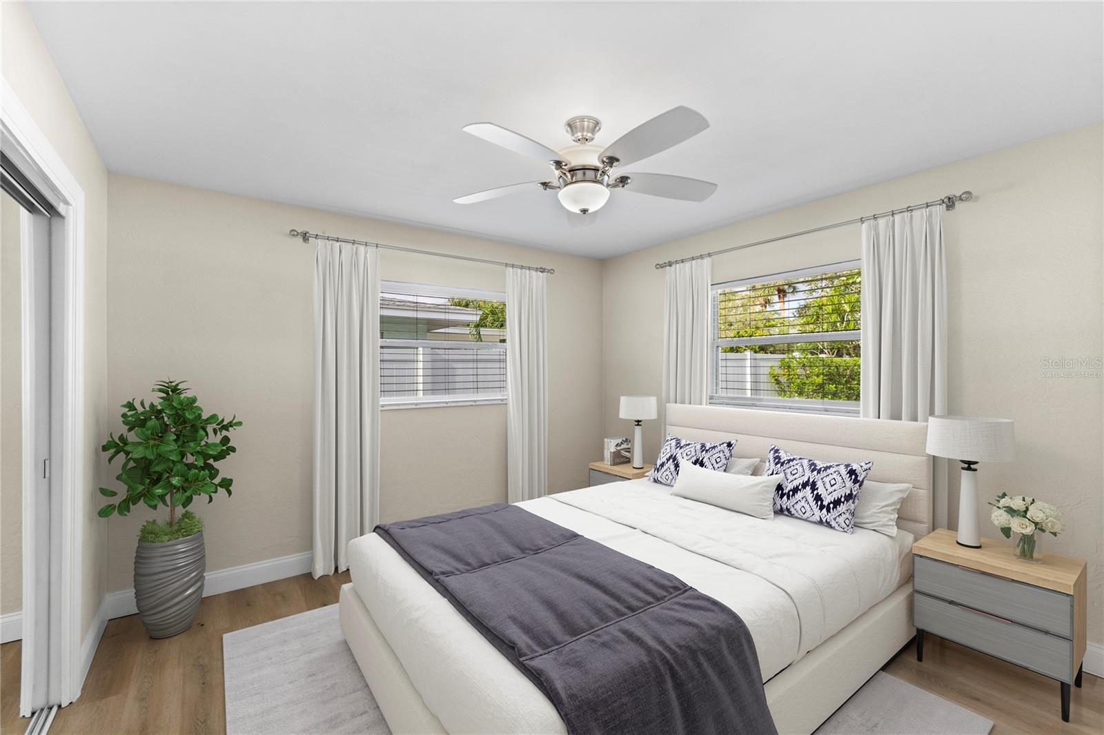 Virtually Staged Guest Bedroom