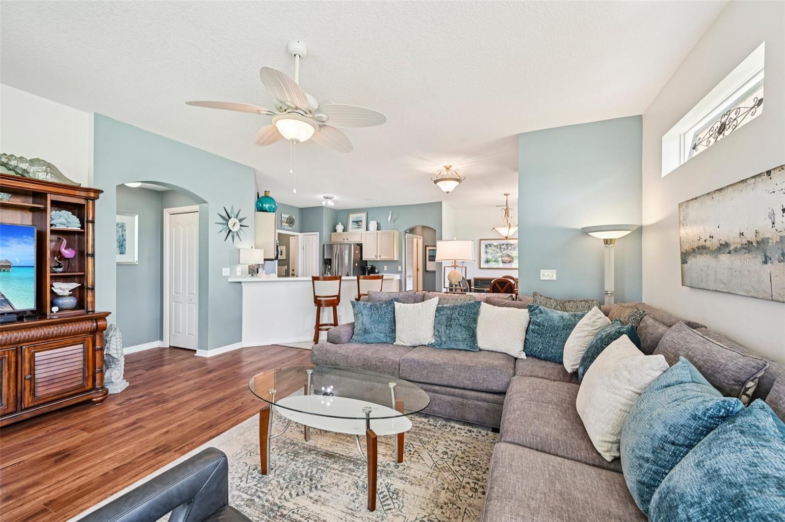 Open concept living room and kitchen