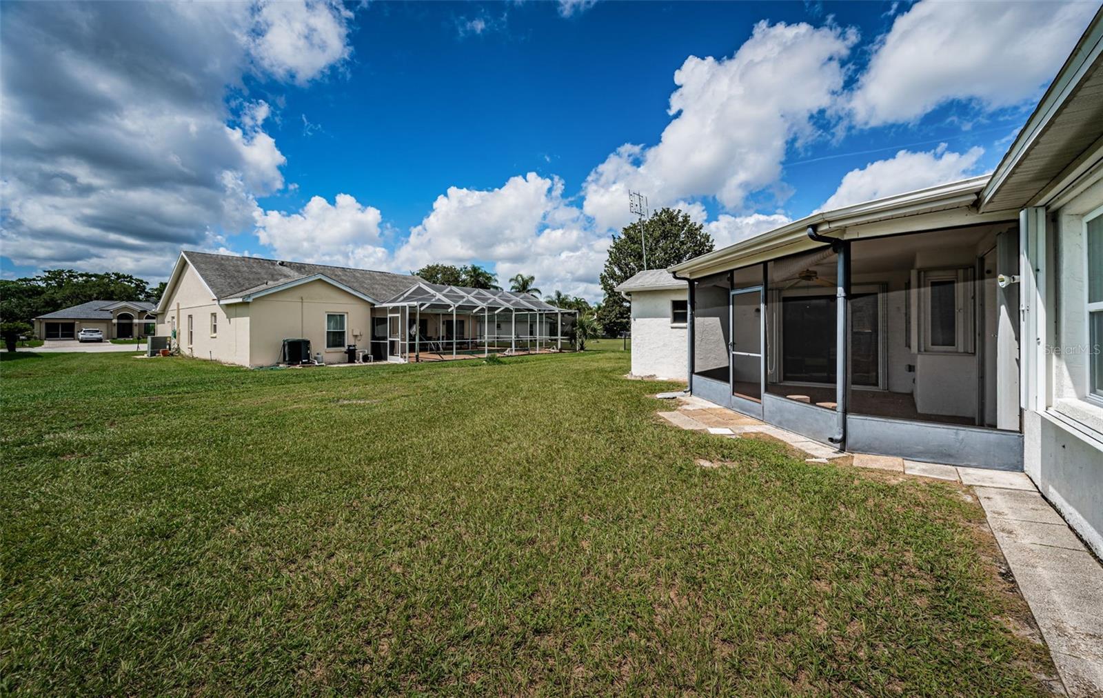 Rear home view & Backyard