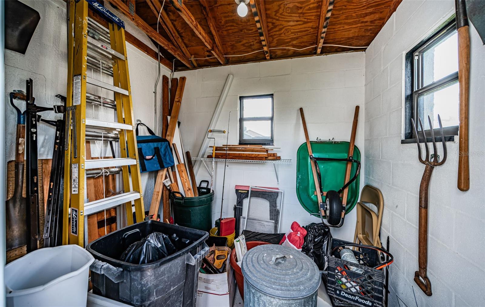 Inside view of the Shed - great storage space