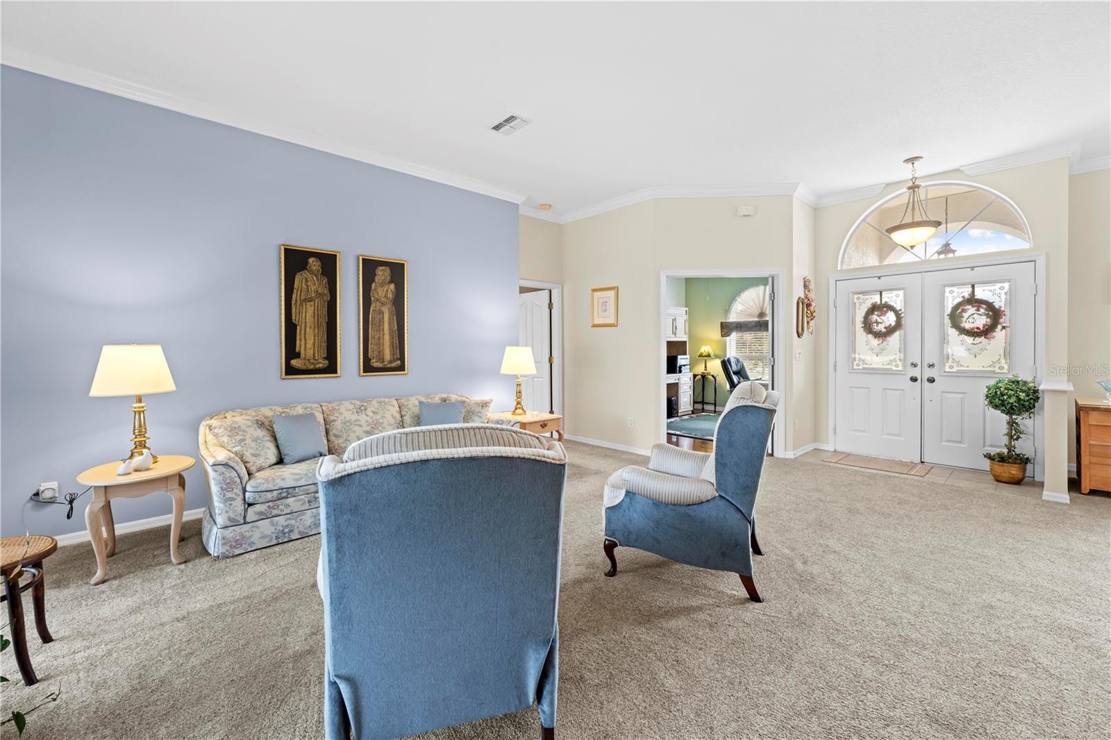 Living Room & Entrance Foyer View
