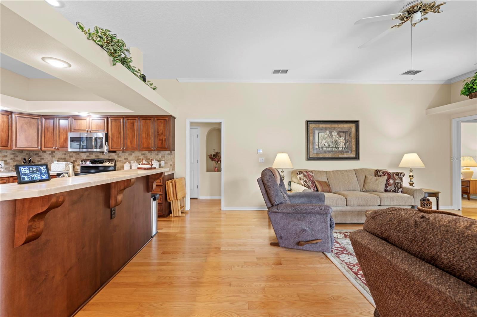 Kitchen and Family Room View