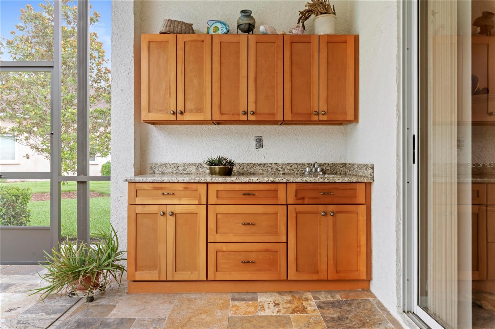 Outdoor Sink, Counter & Cabinets