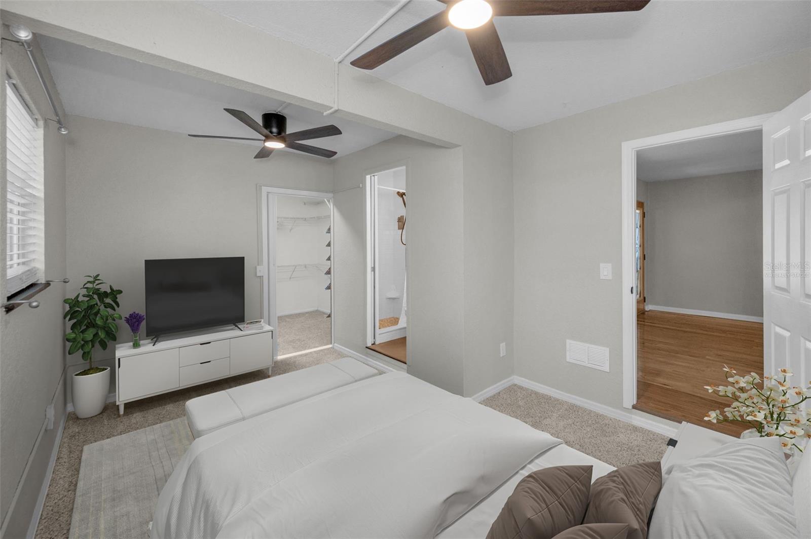 Virtually Staged/Master Bedroom