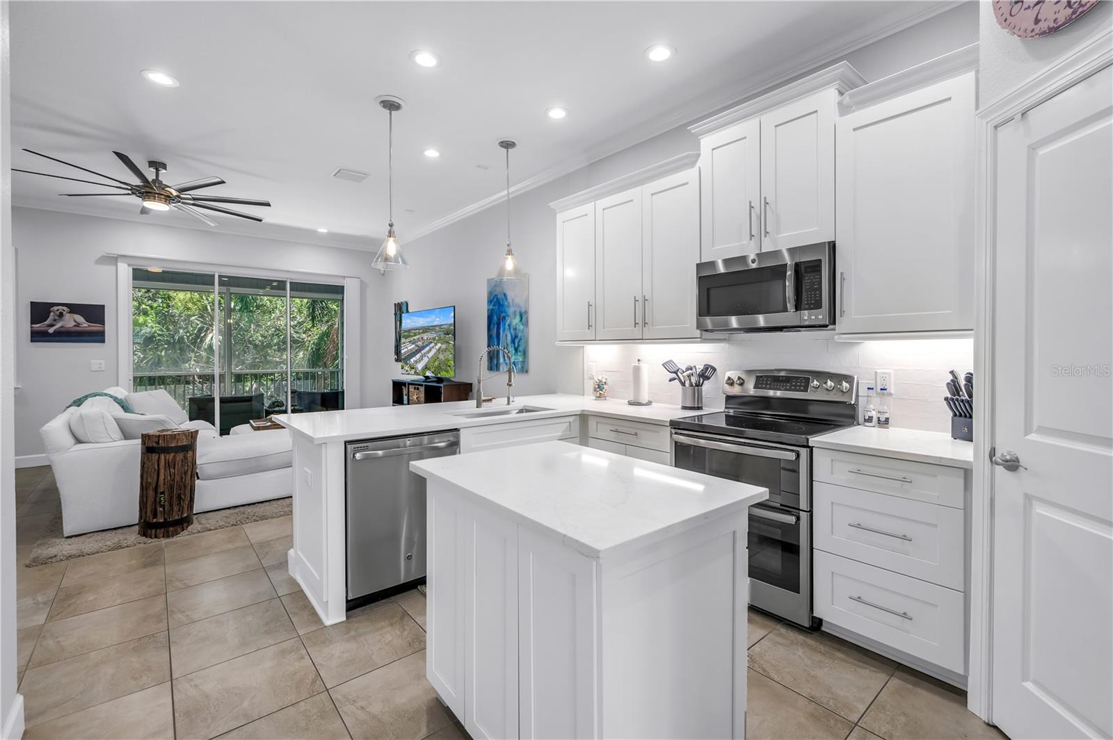 Kitchen with island