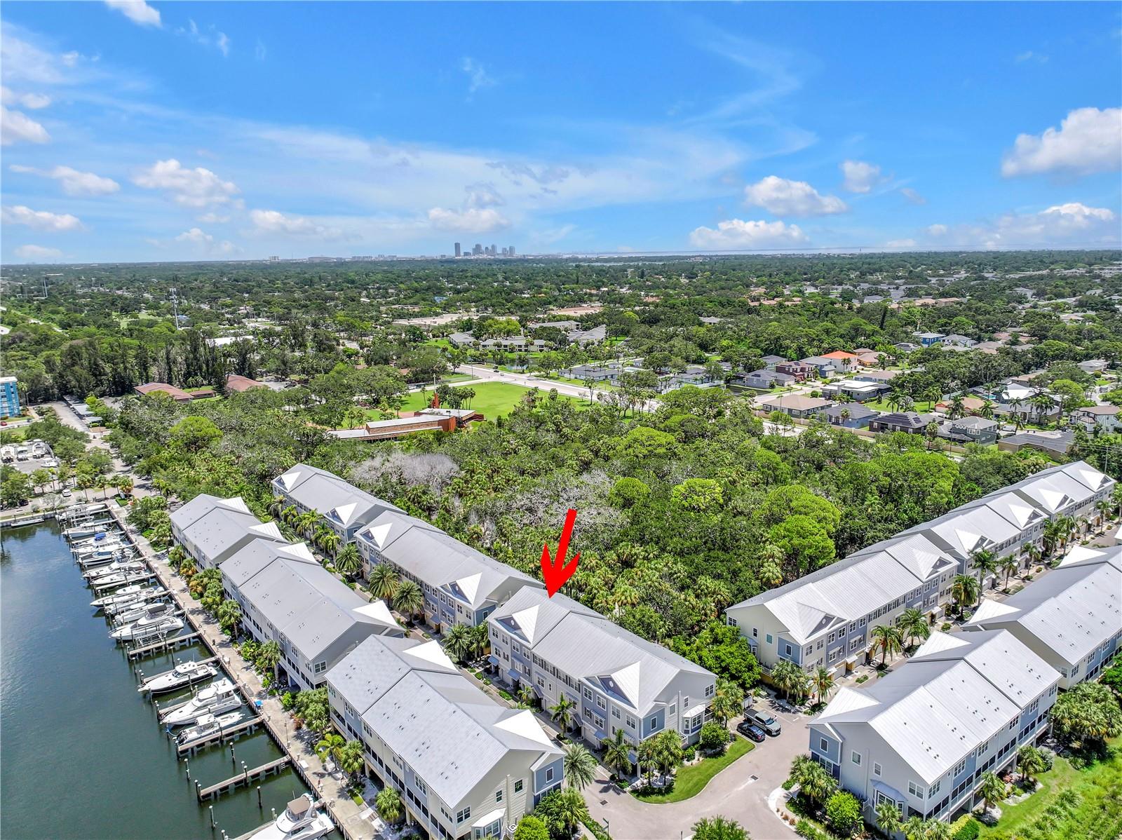 Aerial View with Downtown St Pete in the Background