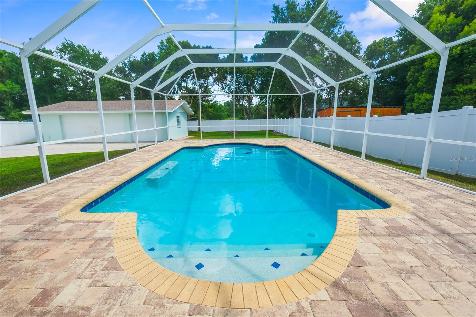 Set up your lounge chairs and umbrellas and enjoy the beautiful year round  Florida weather!