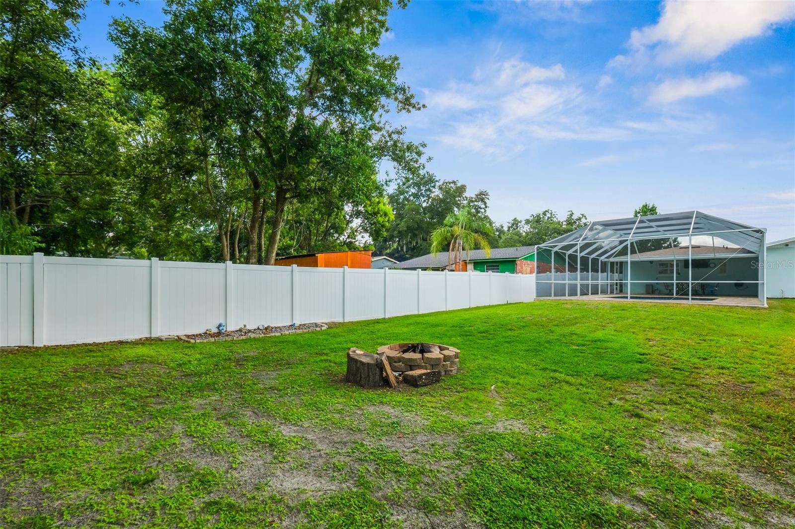 Backyard and fire-pit!