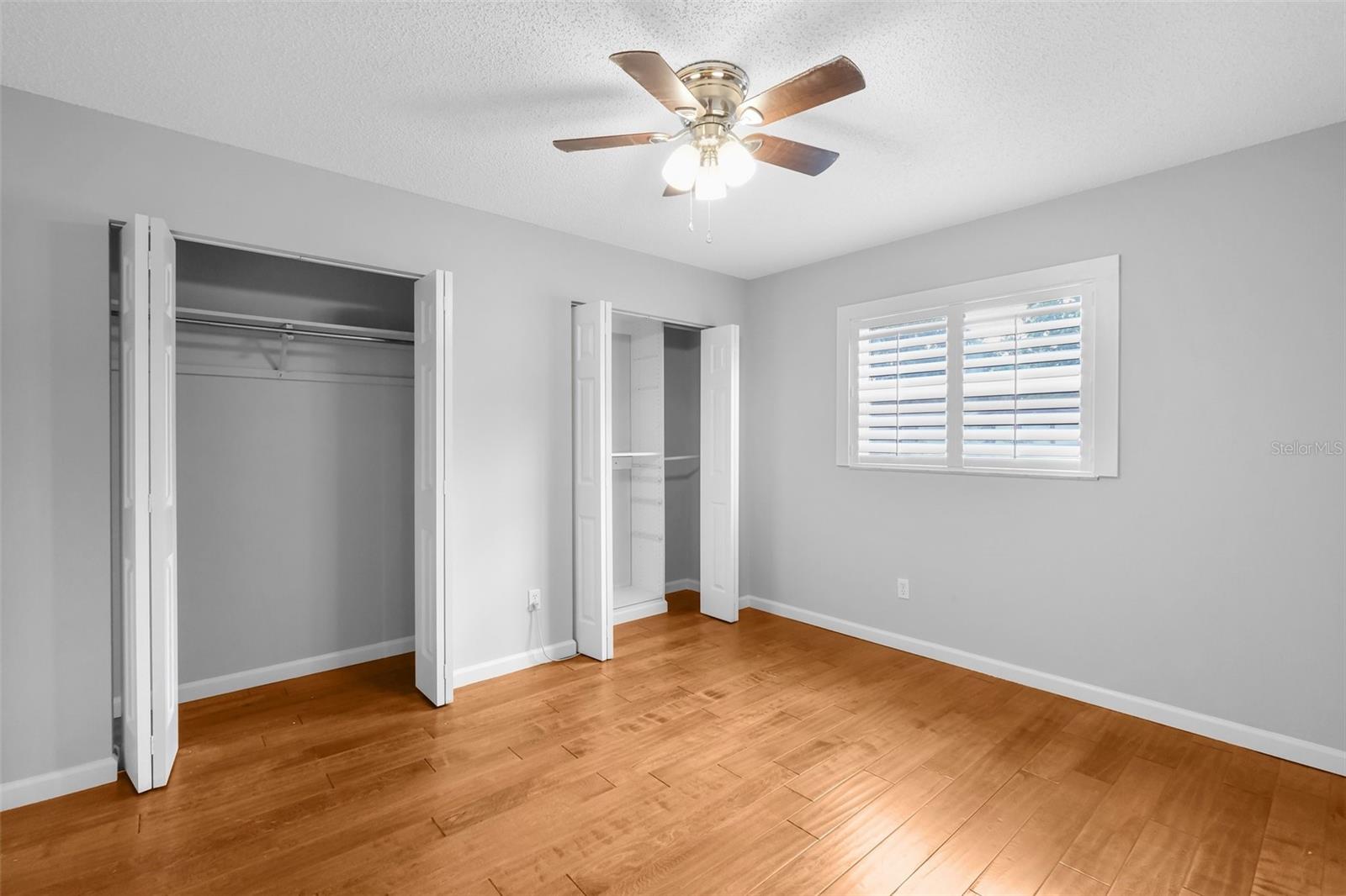 Beautiful engineered hardwood plank flooring.