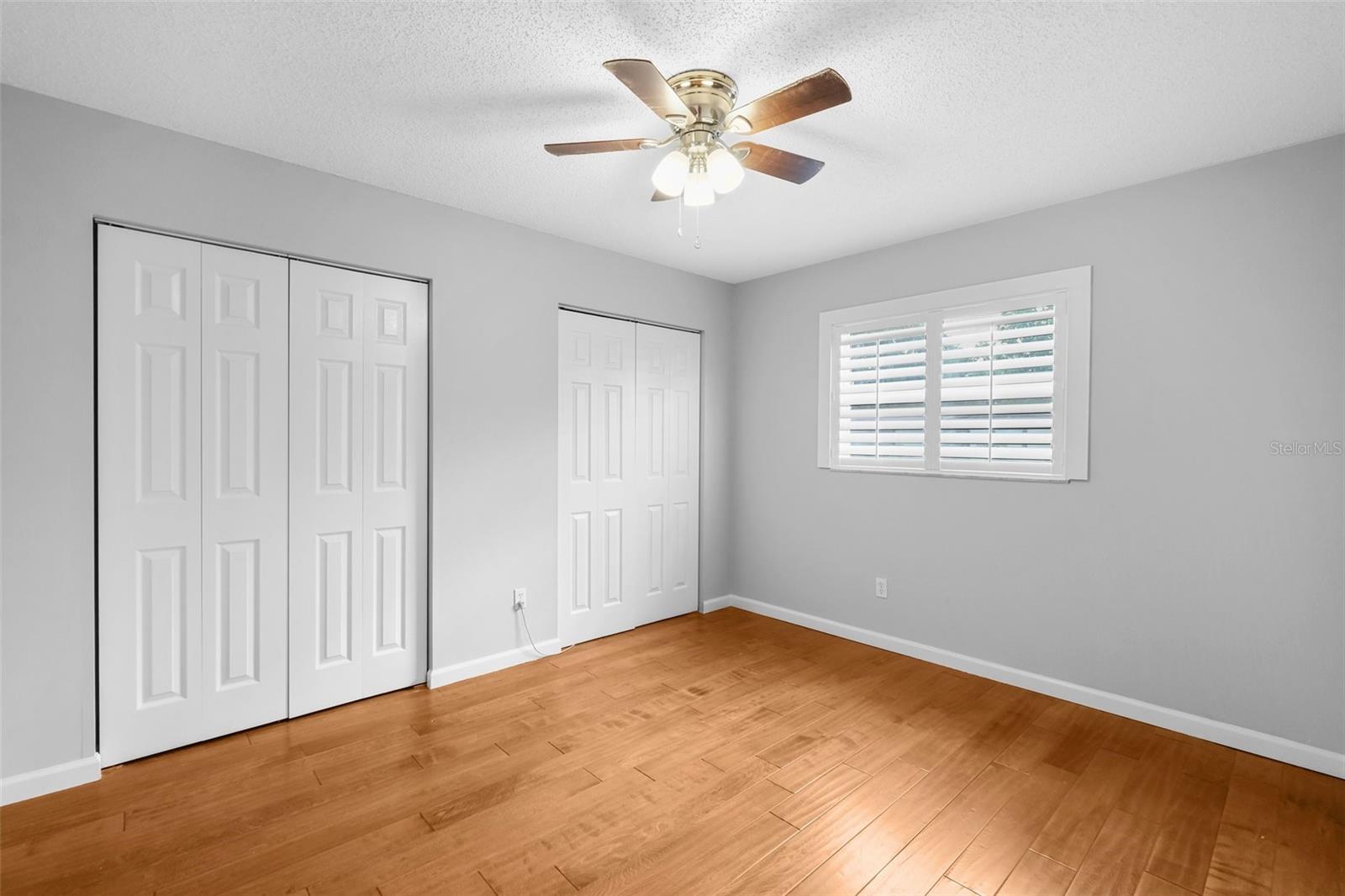 Beautiful engineered hardwood plank flooring.