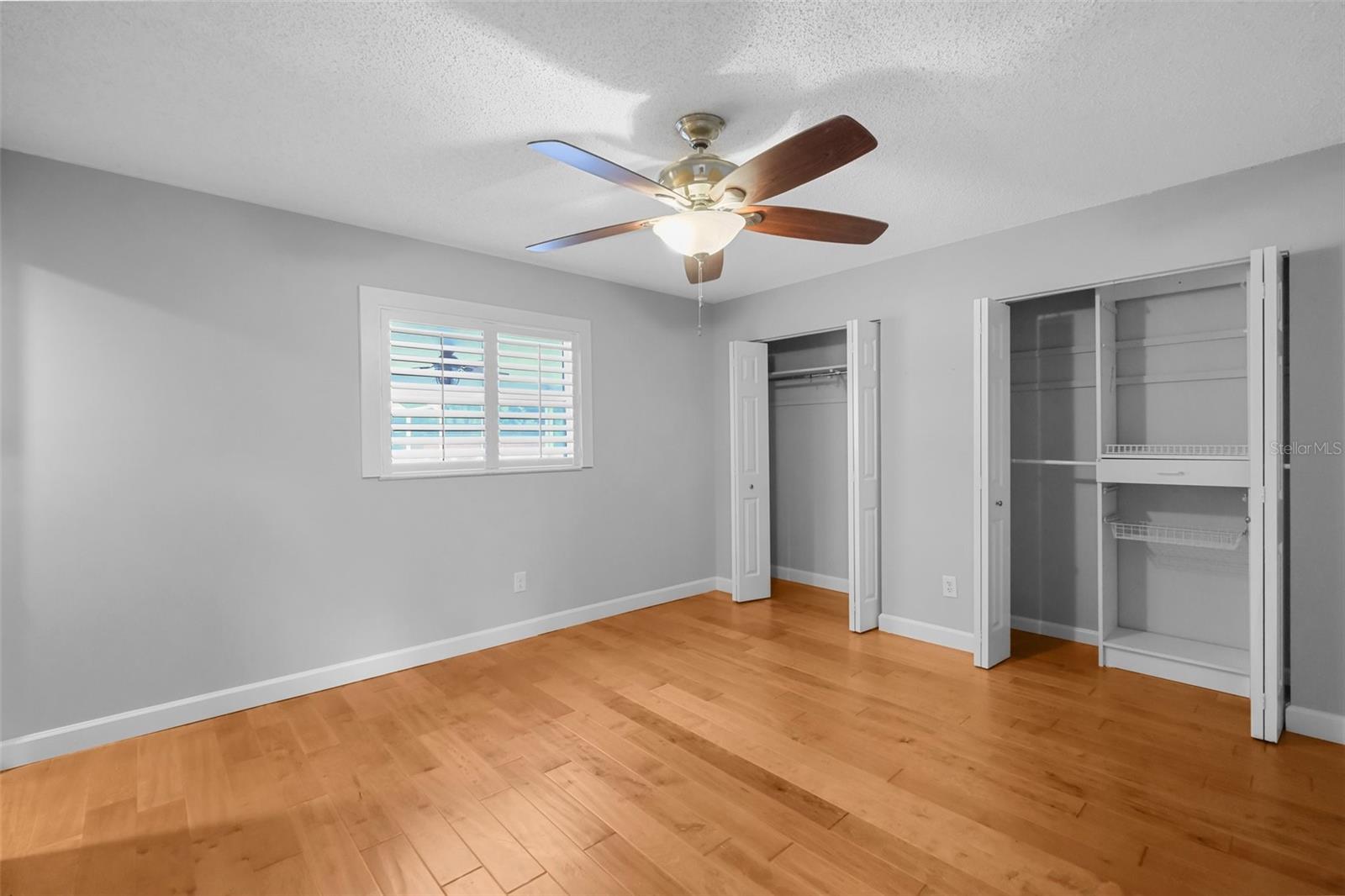 Beautiful engineered hardwood plank flooring.