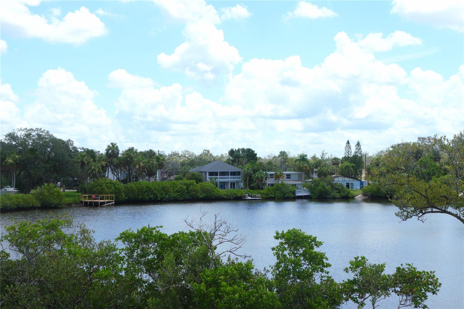 View of the lake from the second floor, back of the house