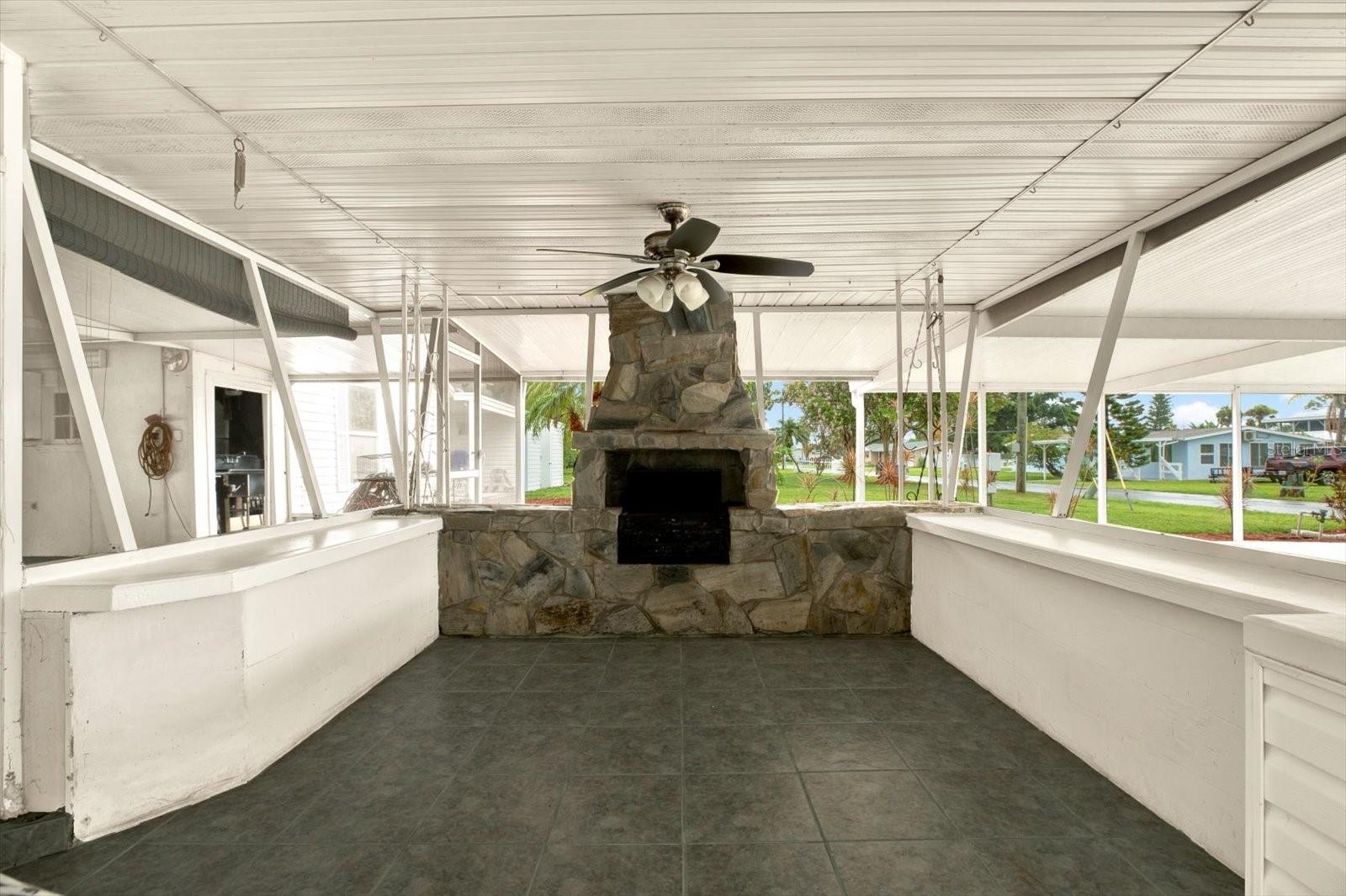 BBQ Grill on Screened Patio