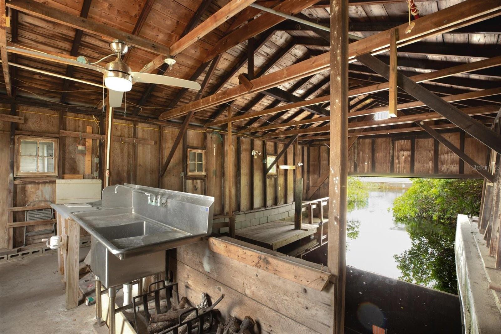Boat House (680SF) with fish cleaning station