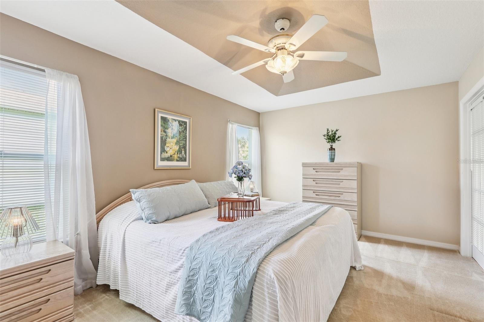 Primary bedroom fits any size bed plus 2 nightstands and up to 2 dressers