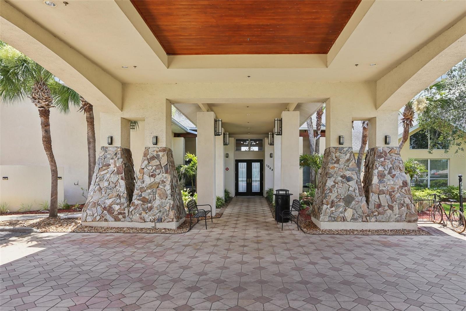 Entry to clubhouse