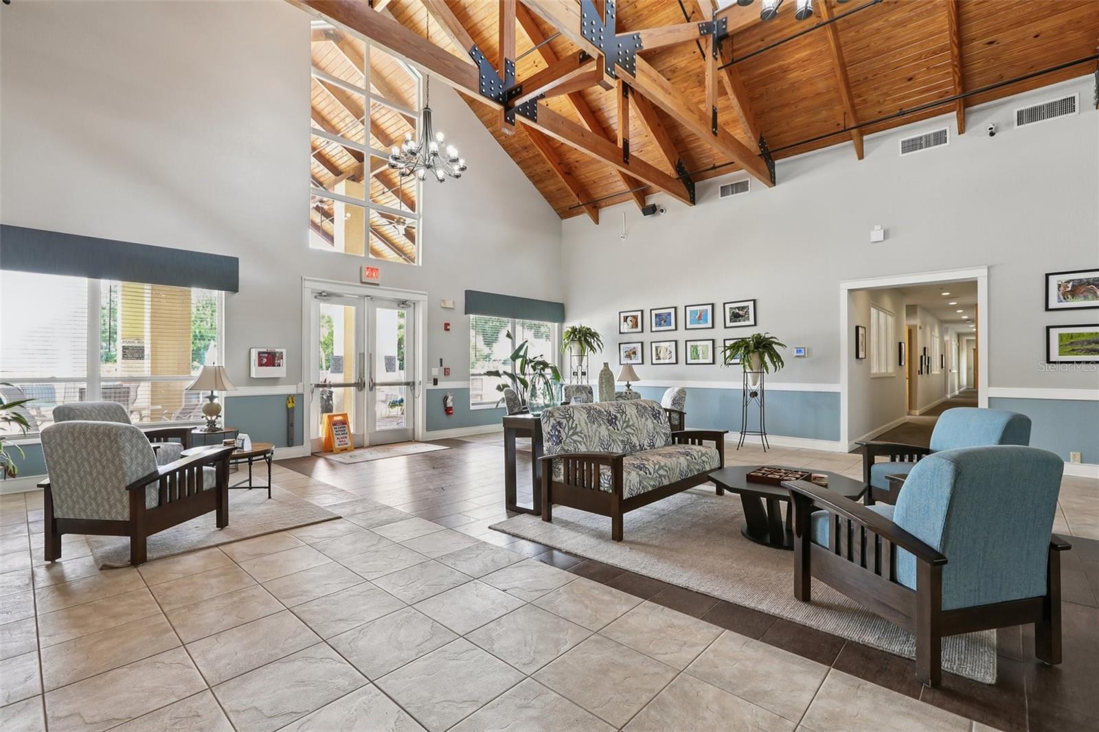 Reception area of clubhouse