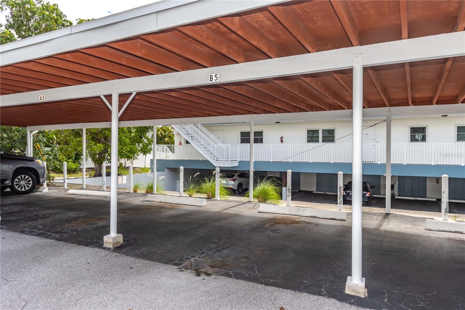 Assigned, covered parking space