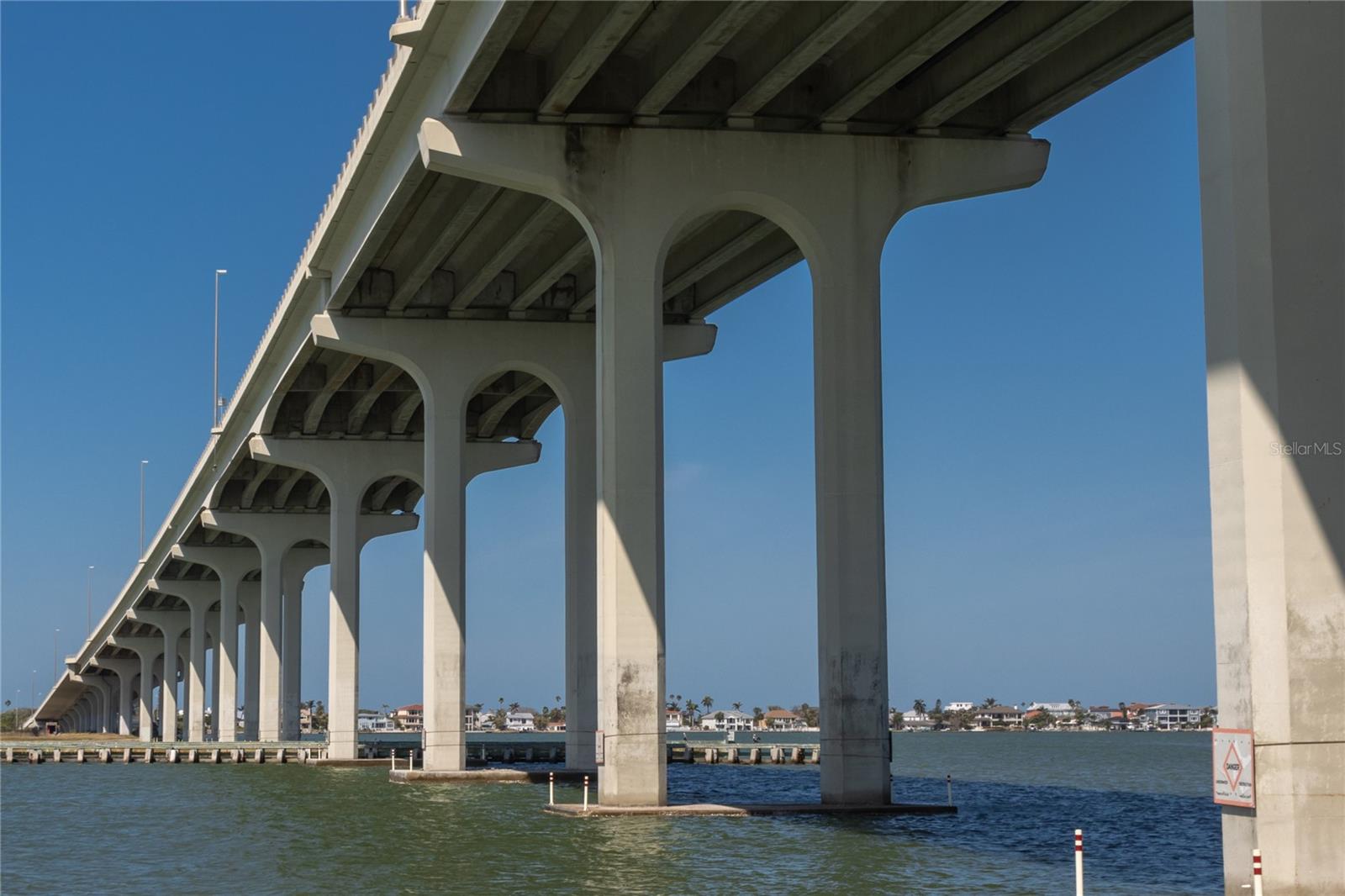 Famous Belleair Bridge from bellow
