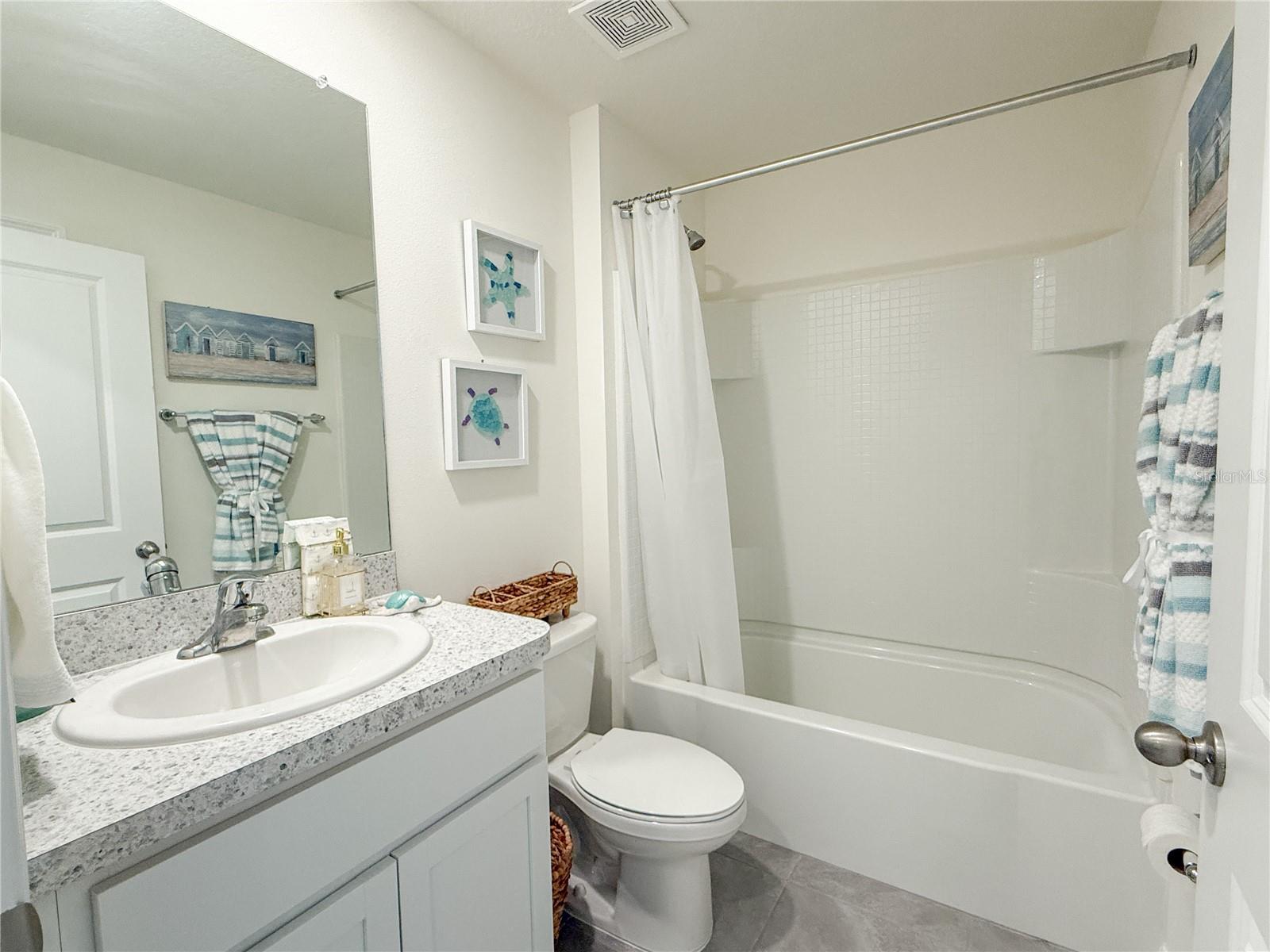 Hallway shared bathroom